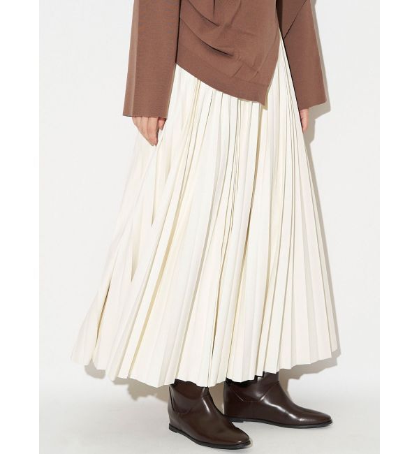 ELENDEEK「FAUX LEATHER PLEATS SK」|スカート|