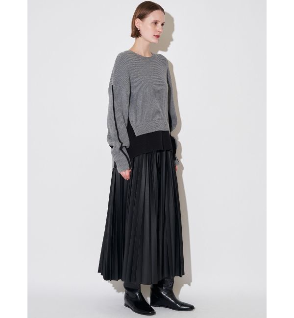 ELENDEEK「FAUX LEATHER PLEATS SK」|スカート|