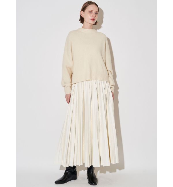 ELENDEEK「FAUX LEATHER PLEATS SK」|スカート|