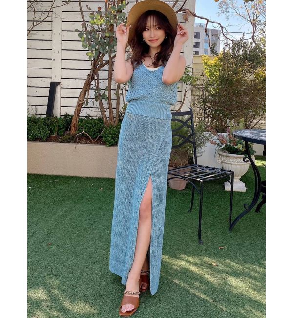 RESEXXY「ディープスリットロングニットスカート【セットアップ着用可能】」|スカート|