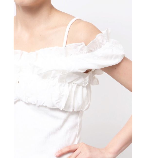 RESEXXY「ボリュームフリルドッキングカットトップス」|Tシャツ・カットソー|