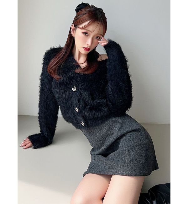 RESEXXY「シャギーニットカーディガン」|カーディガン|