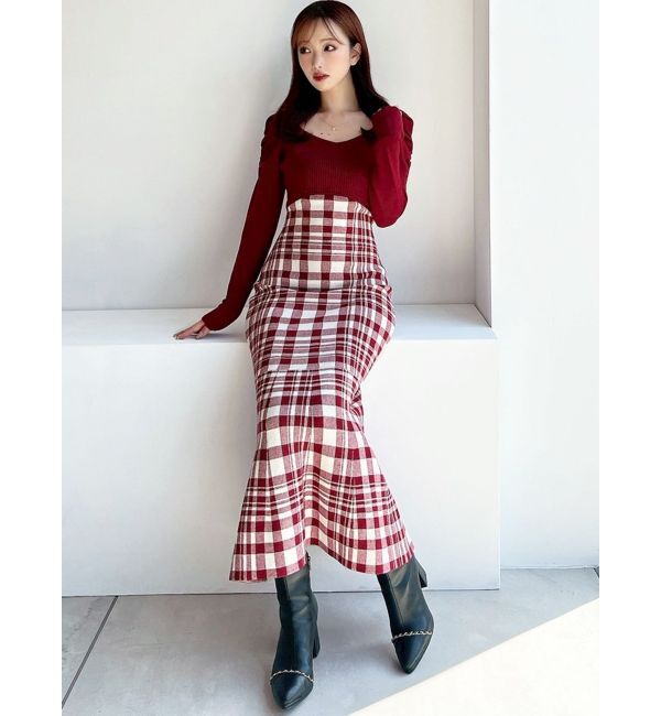 RESEXXY「ショルダーオープンマーメイドニットワンピース」|ワンピース|