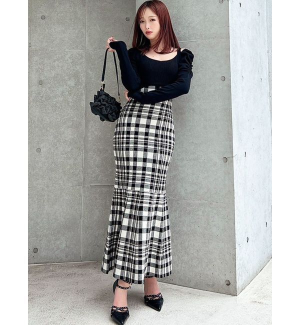 RESEXXY「ショルダーオープンマーメイドニットワンピース」|ワンピース|