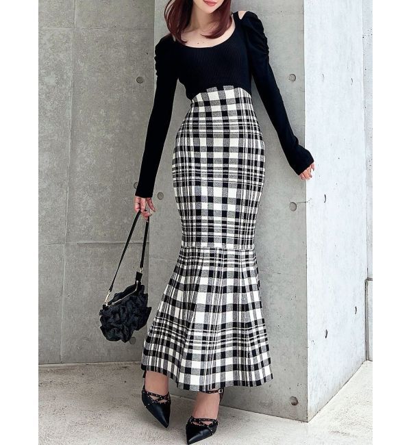 RESEXXY「ショルダーオープンマーメイドニットワンピース」|ワンピース|