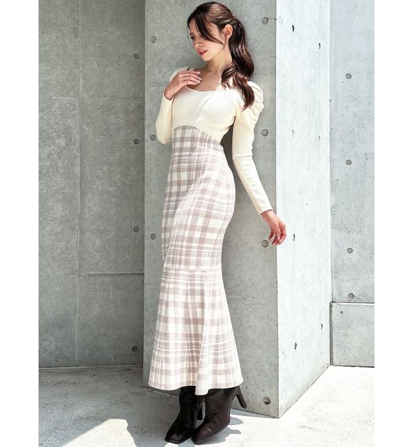 RESEXXY「ショルダーオープンマーメイドニットワンピース」|ワンピース|