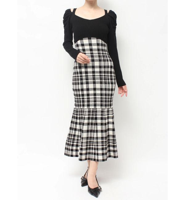 RESEXXY「ショルダーオープンマーメイドニットワンピース」|ワンピース|