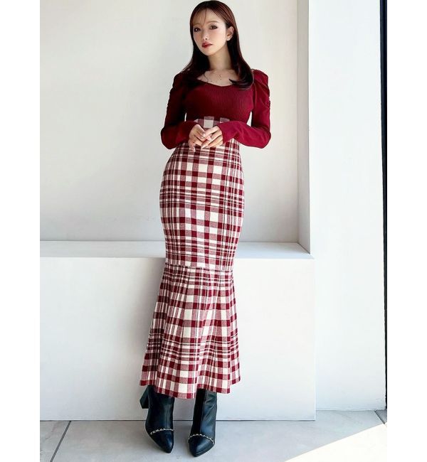 RESEXXY「ショルダーオープンマーメイドニットワンピース」|ワンピース|