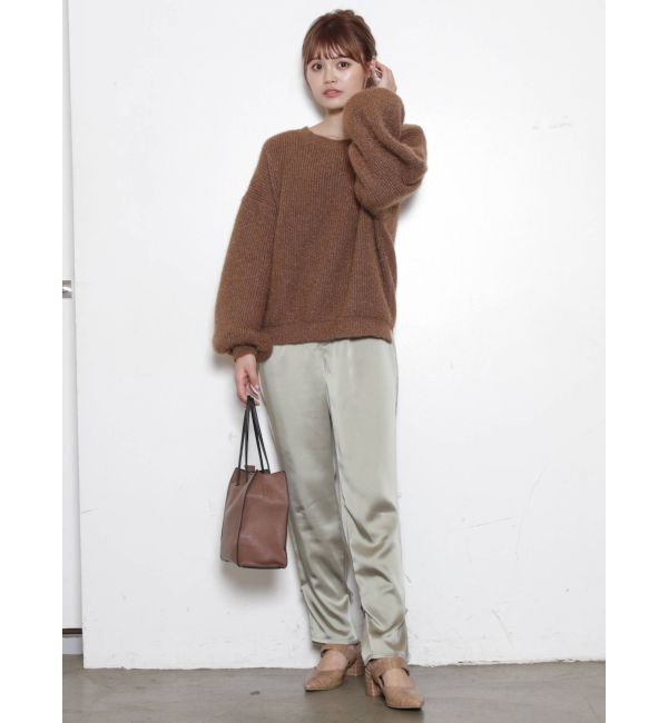 dazzlin「サテンストレートボタンパンツ」|その他|