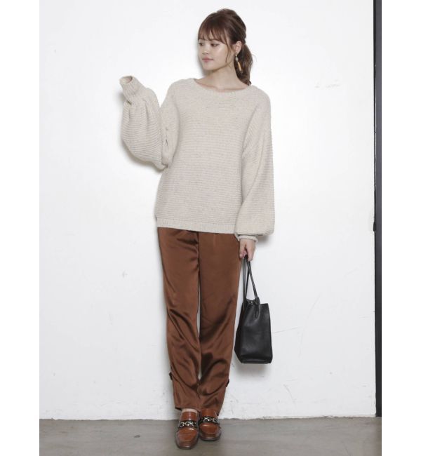 dazzlin「サテンストレートボタンパンツ」|その他|