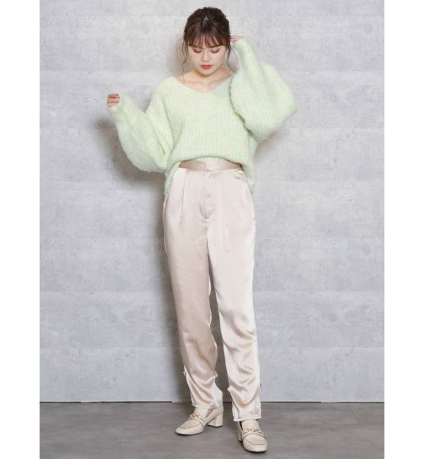 dazzlin「サテンストレートボタンパンツ」|その他|