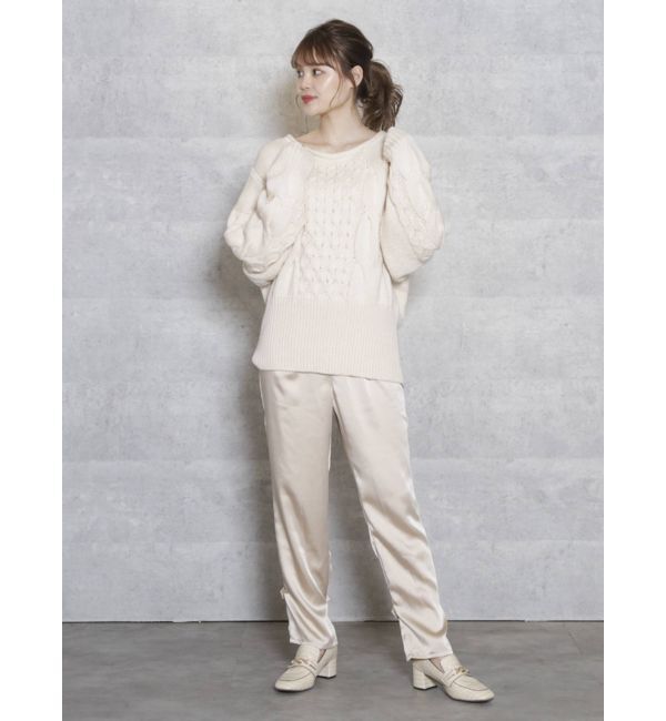 dazzlin「サテンストレートボタンパンツ」|その他|