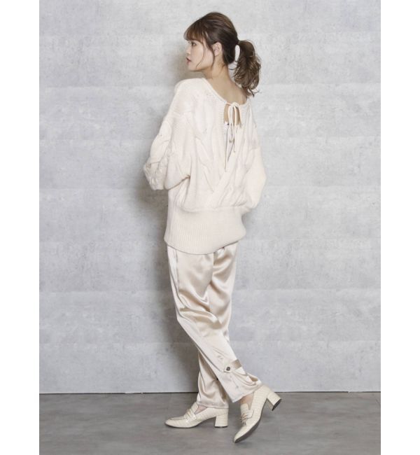 dazzlin「サテンストレートボタンパンツ」|その他|