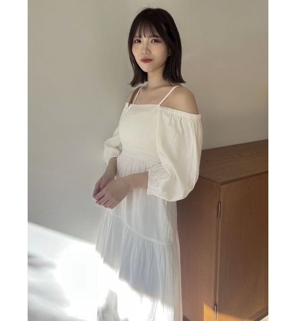 dazzlin「バックオープンボリュームコットンワンピース」|ワンピース|