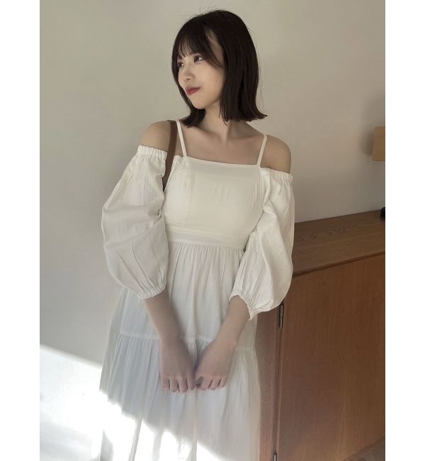 dazzlin「バックオープンボリュームコットンワンピース」|ワンピース|