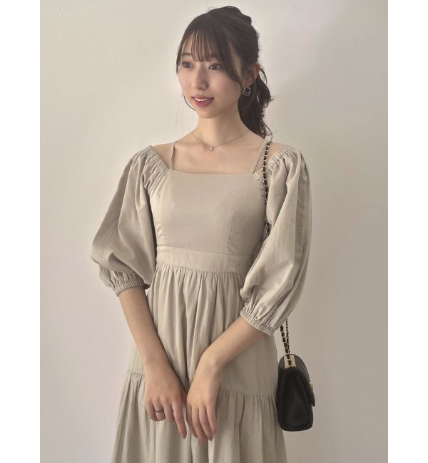 dazzlin「バックオープンボリュームコットンワンピース」|ワンピース|