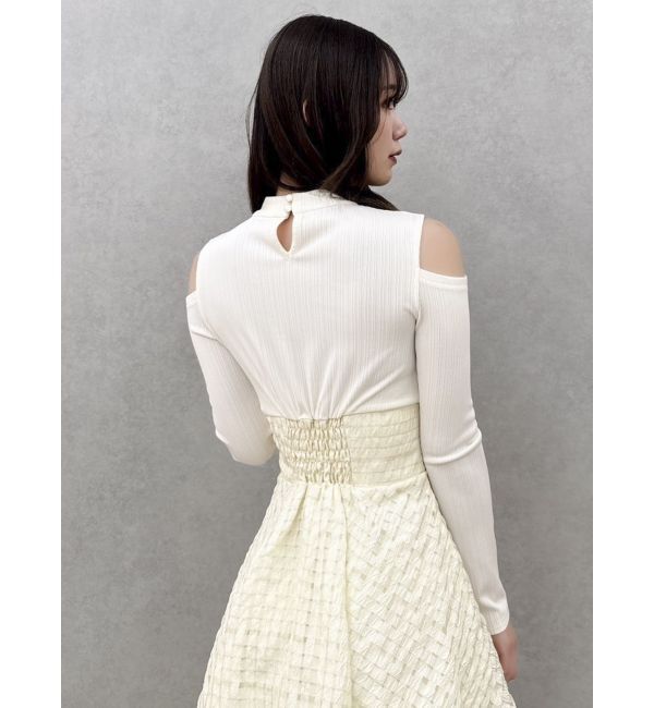 dazzlin「バックリボンティアードコンビワンピース」|ワンピース|