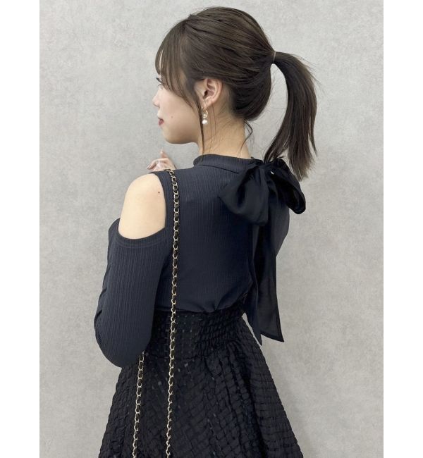 dazzlin「バックリボンティアードコンビワンピース」|ワンピース|