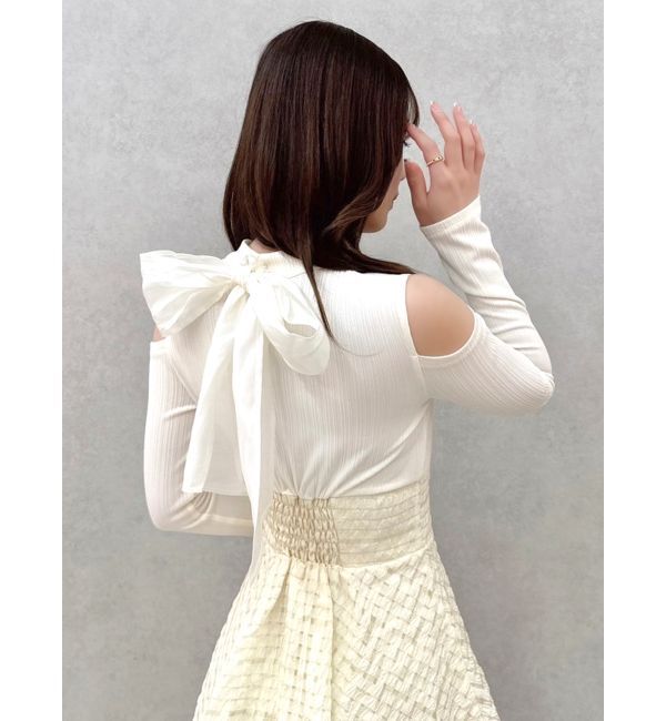 dazzlin「バックリボンティアードコンビワンピース」|ワンピース|