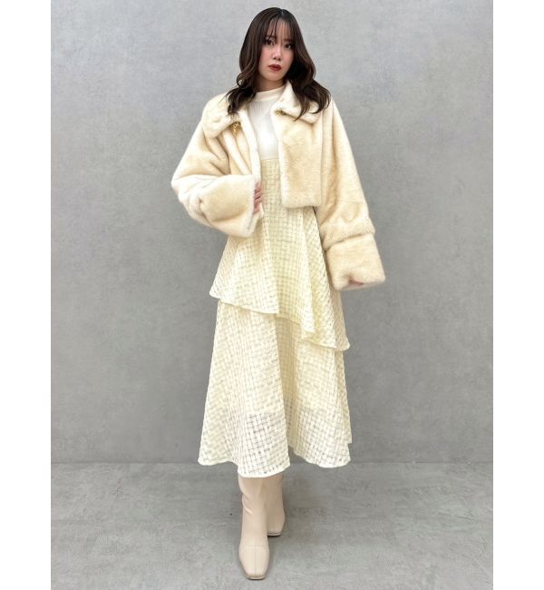 dazzlin「バックリボンティアードコンビワンピース」|ワンピース|