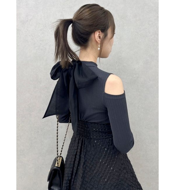 dazzlin「バックリボンティアードコンビワンピース」|ワンピース|