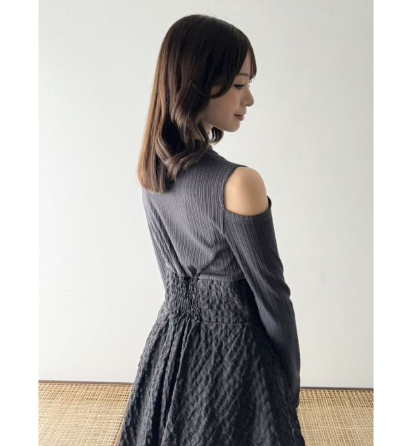 dazzlin「バックリボンティアードコンビワンピース」|ワンピース|