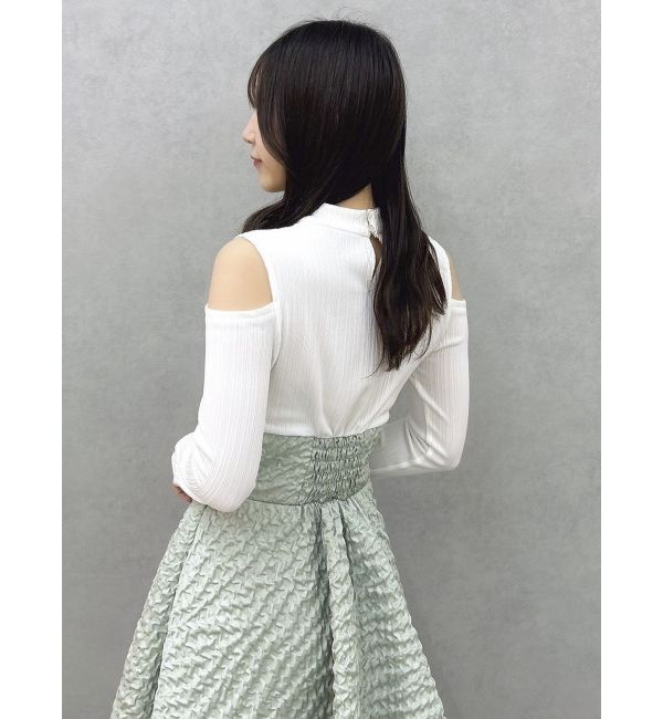 dazzlin「バックリボンティアードコンビワンピース」|ワンピース|