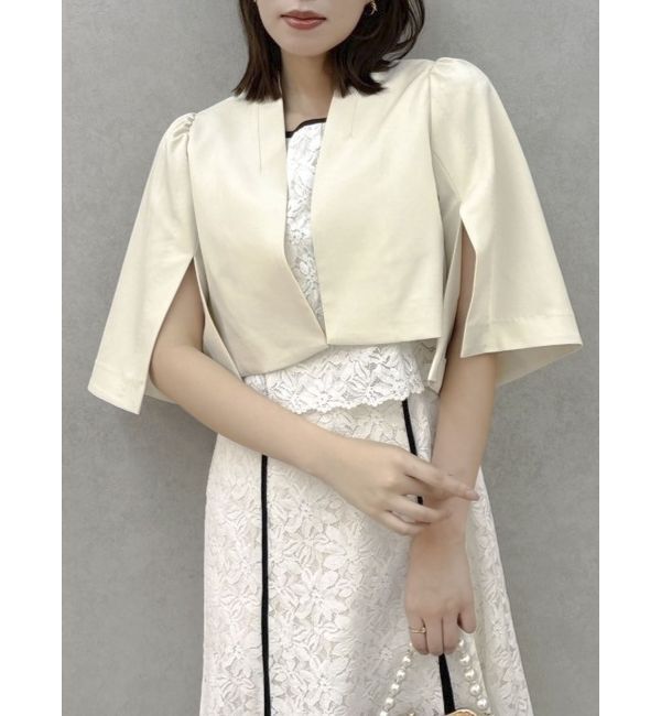 dazzlin「ノーカラーボレロジャケット」|ノーカラージャケット|
