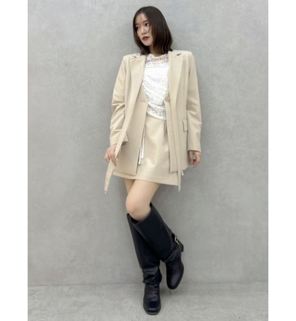 dazzlin「ギャザーリボンレーストップス」|Tシャツ・カットソー|