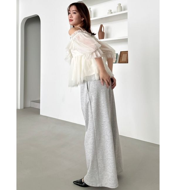 dazzlin「スクエアフリルペプラムブラウス」|シャツ・ブラウス|