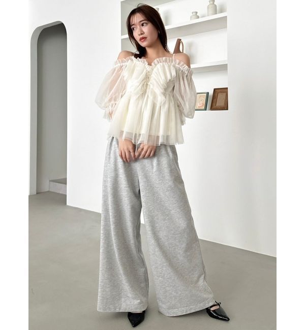 dazzlin「スクエアフリルペプラムブラウス」|シャツ・ブラウス|