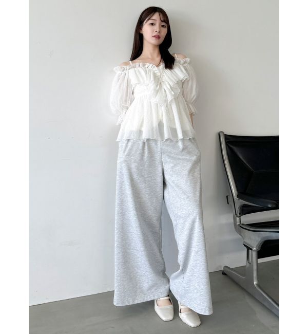 dazzlin「スクエアフリルペプラムブラウス」|シャツ・ブラウス|