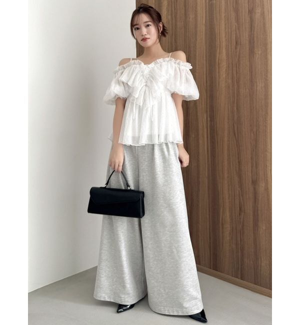 dazzlin「スクエアフリルペプラムブラウス」|シャツ・ブラウス|