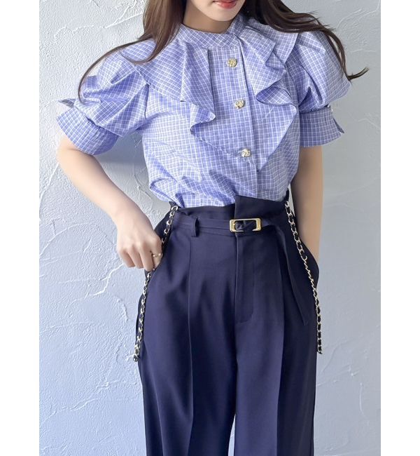 dazzlin「ハイウエストチェーンサス付パンツ」|その他|