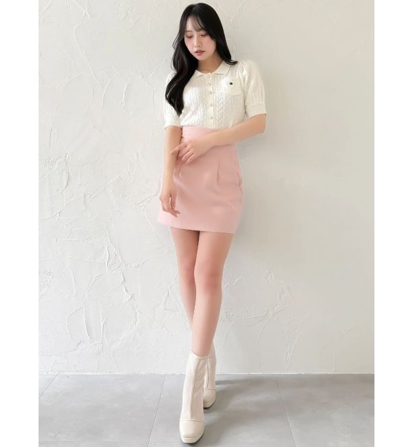 dazzlin「【POLO BCSコラボ/再生産】ポロカーデニットトップス」|ニット・セーター|