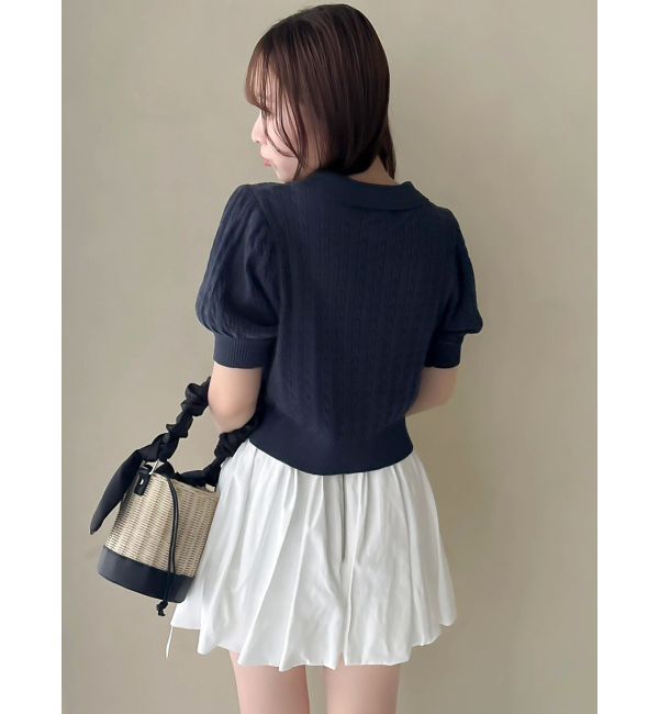 dazzlin「【POLO BCSコラボ/再生産】ポロカーデニットトップス」|ニット・セーター|