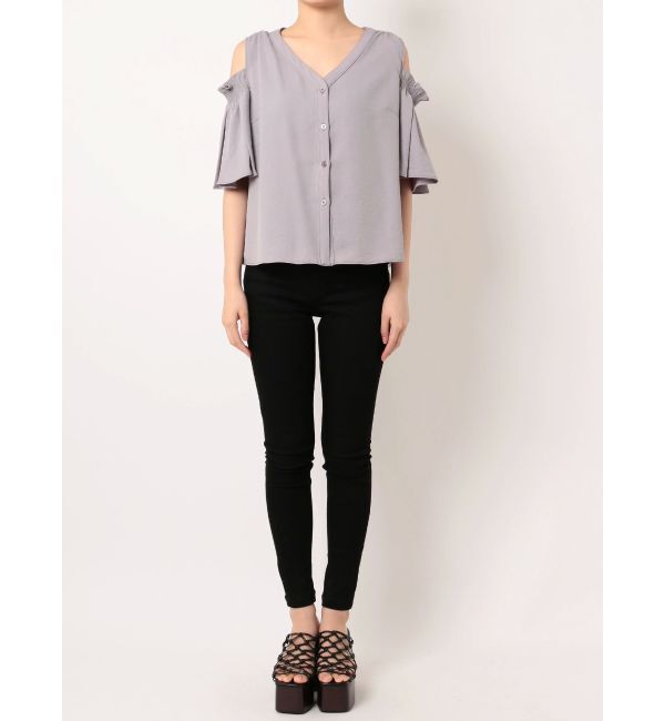 EMODA「プリーツスリーブオープントップ」|Tシャツ・カットソー|