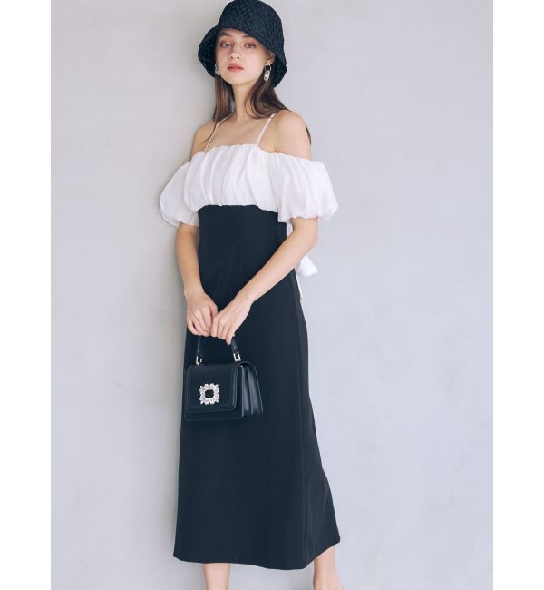 MERCURYDUO「ボリュームバックリボンタイトワンピース」|ワンピース|