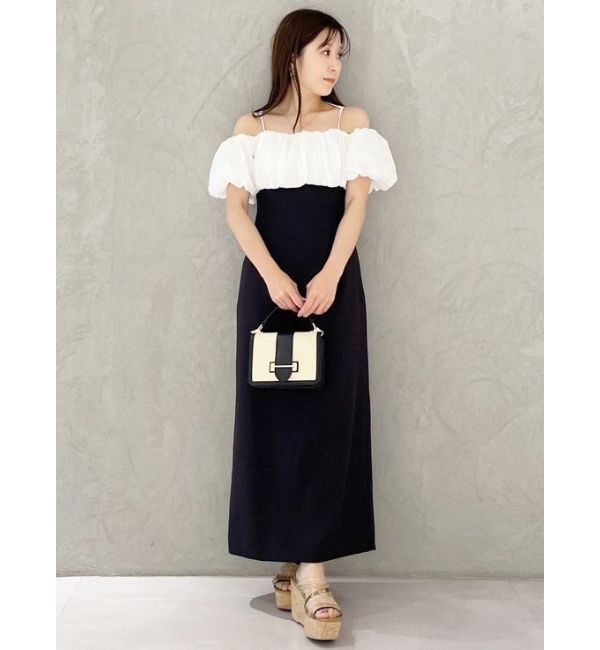 MERCURYDUO「ボリュームバックリボンタイトワンピース」|ワンピース|