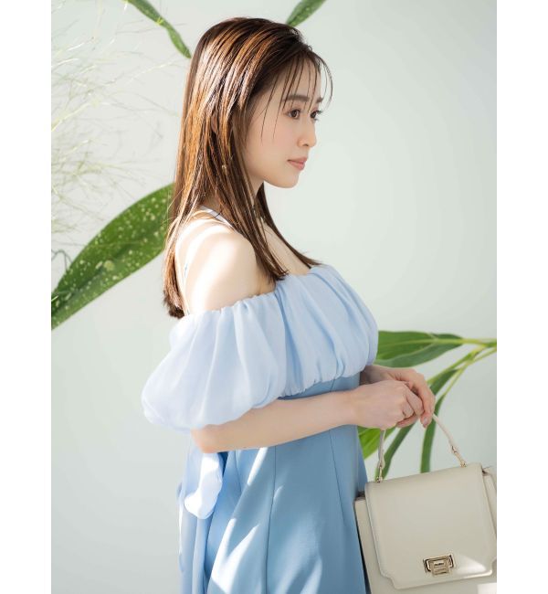 MERCURYDUO「ボリュームバックリボンタイトワンピース」|ワンピース|