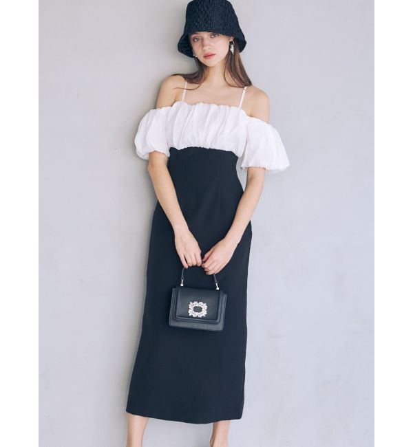 MERCURYDUO「ボリュームバックリボンタイトワンピース」|ワンピース|