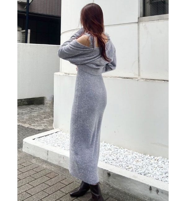 MERCURYDUO「ラメシャギーカーデセットキャミニットワンピース」|ワンピース|