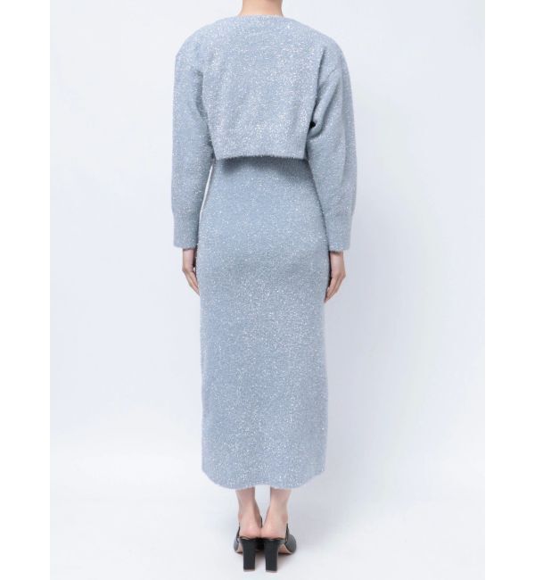 MERCURYDUO「ラメシャギーカーデセットキャミニットワンピース」|ワンピース|