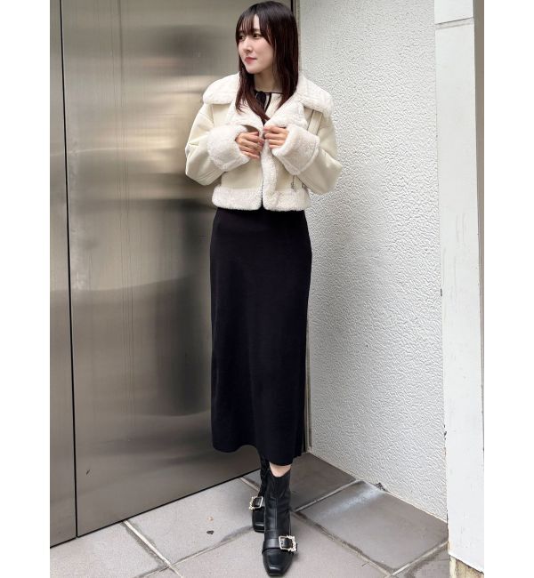 MERCURYDUO「3WAY配色ストラップバッククロスロングスリーブワンピース」|ワンピース|