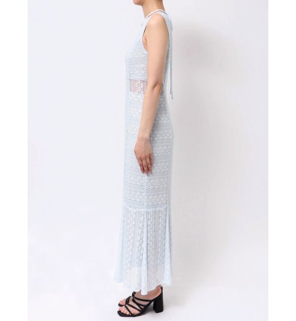 MERCURYDUO「カットレースブロッキングマーメイドワンピース」|ワンピース|