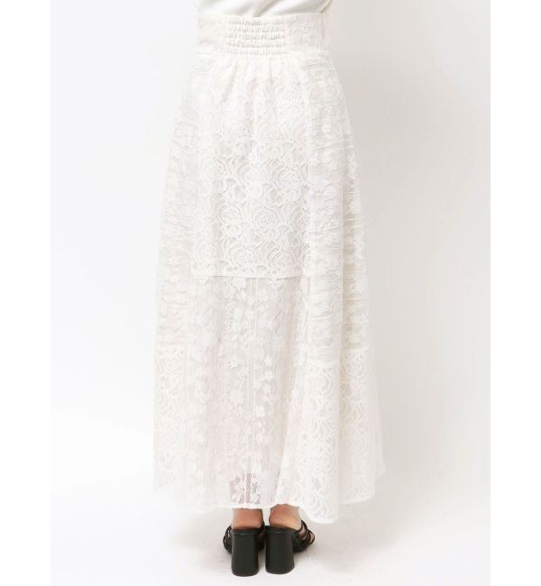 MERCURYDUO「レースパッチワークフレアスカート」|スカート|