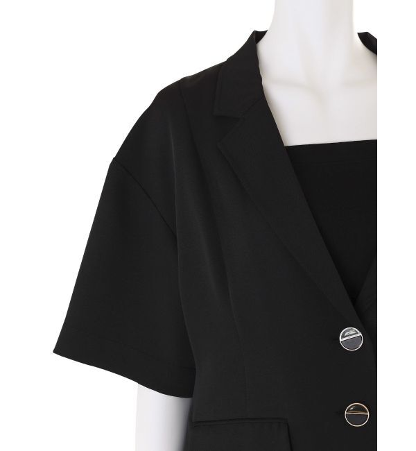 MURUA「ハーフスリーブカラーボタンジャケット」|テーラードジャケット|