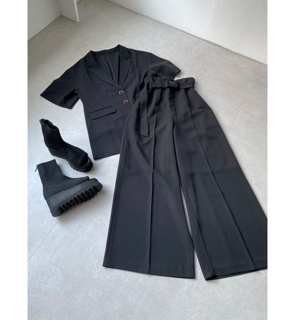 MURUA「ハーフスリーブカラーボタンジャケット」|テーラードジャケット|