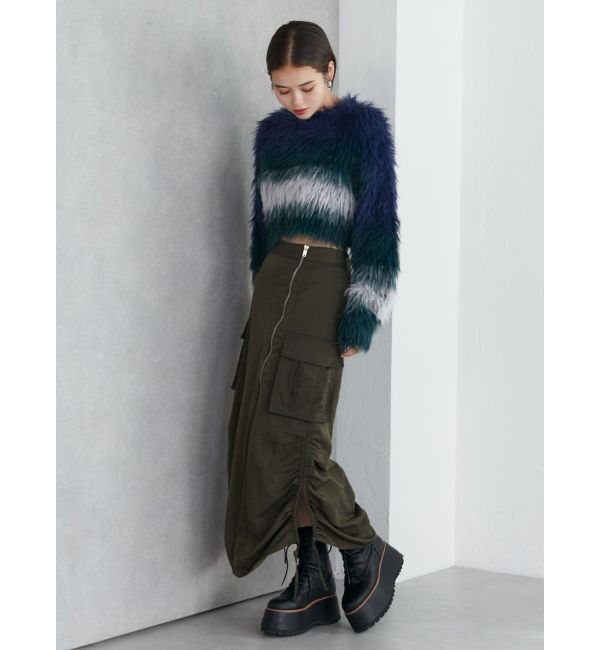 MURUA「シャイニーカーゴマキシスカート」|スカート|