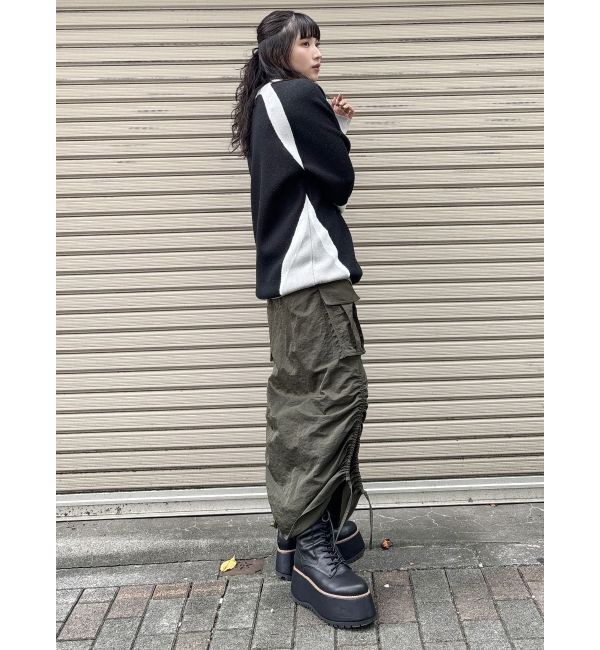 MURUA「シャイニーカーゴマキシスカート」|スカート|